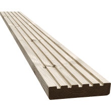 32 x 125mm Yalding Grooved Treated Decking (26 x 120mm Finish Size) (p/mtr)