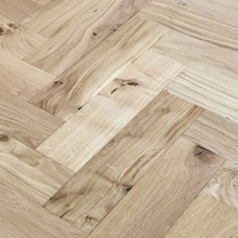 Brushed & Lacquered Oak Engineered Parquet Block Flooring - 90 x 14 x 400mm (1.44m² pp)