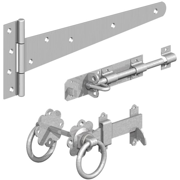 Galvanised Side Gate Kit - Ring Latch